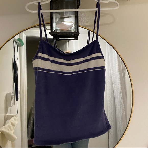 Navy and white Striped tank top - Picture 4 of 6